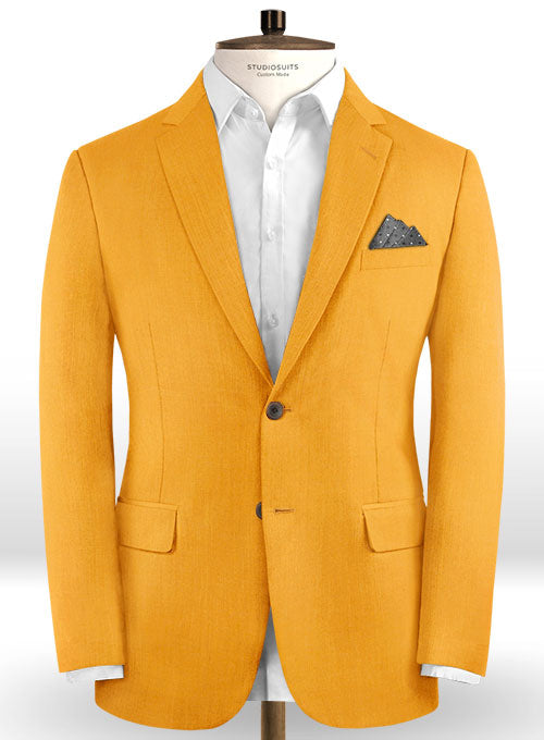 Scabal Bright Orange Wool Suit - StudioSuits