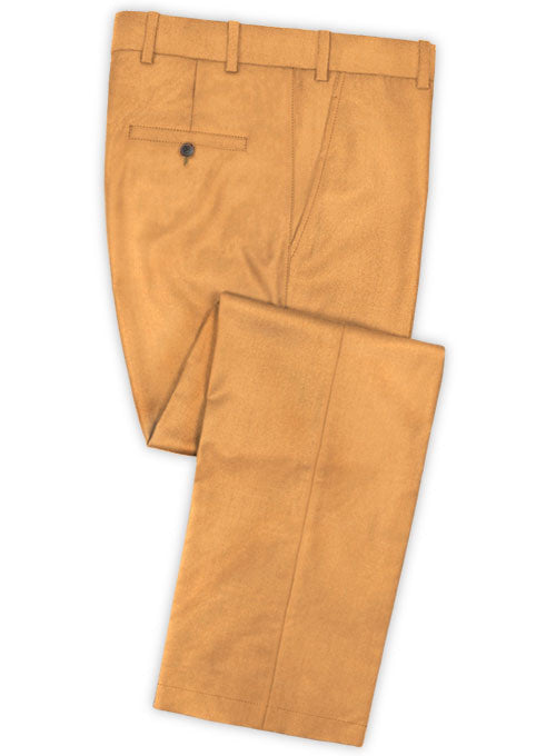 Scabal Burnt Orange Wool Pants - StudioSuits