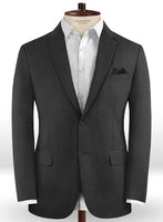 Scabal Carbon Black Wool Jacket - StudioSuits