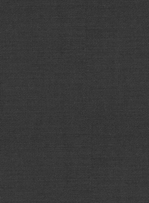 Scabal Carbon Black Wool Pants - StudioSuits