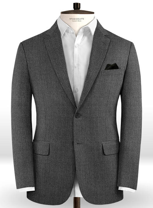 Scabal Carbon Gray Wool Jacket - StudioSuits