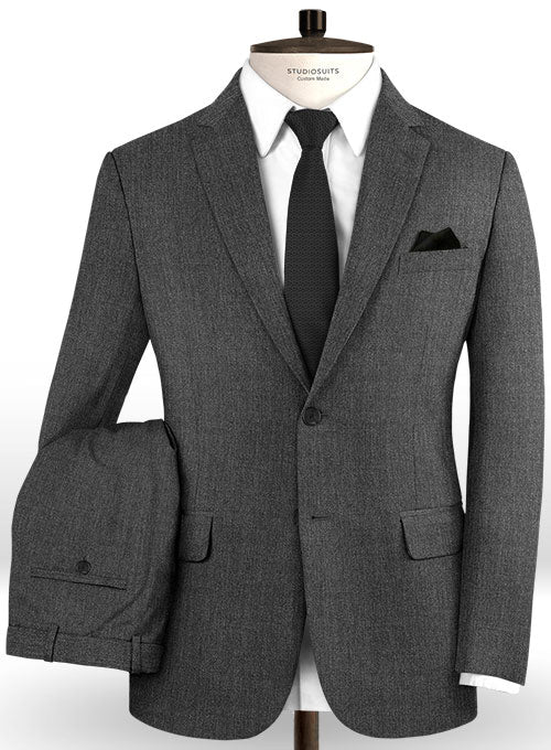 Scabal Carbon Gray Wool Suit - StudioSuits