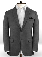 Scabal Carbon Gray Wool Suit - StudioSuits