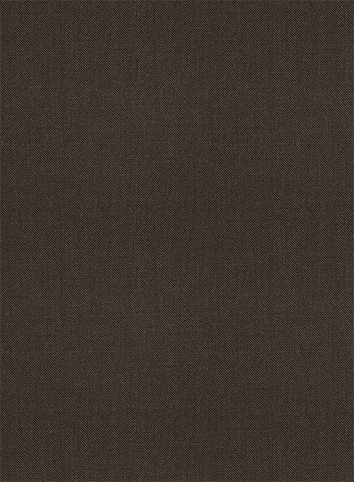 Scabal Dark Brown Wool Pants - StudioSuits