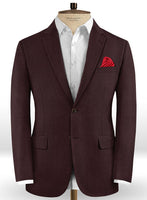 Scabal Dark Wine Wool Jacket - StudioSuits