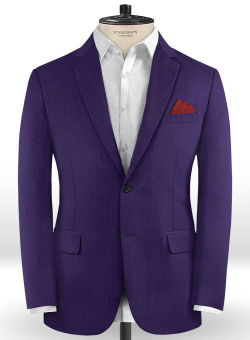 Scabal Eggplant Wool Jacket - StudioSuits