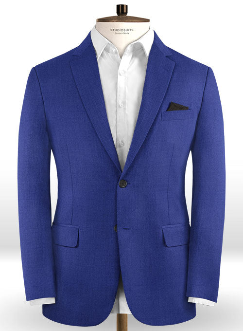 Scabal Egyptian Blue Wool Jacket - StudioSuits