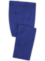 Scabal Egyptian Blue Wool Pants - StudioSuits