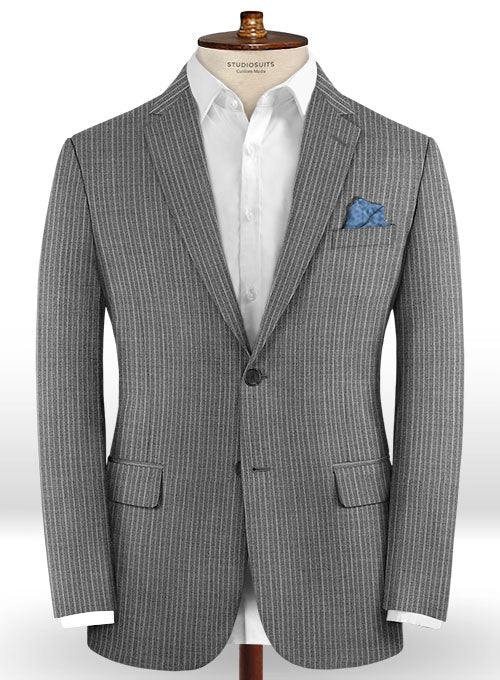 Scabal Femdo Gray Wool Suit - StudioSuits