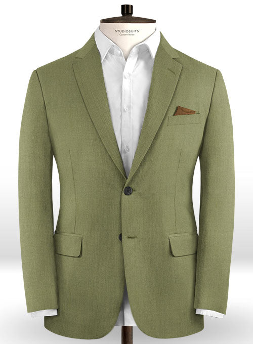 Scabal Fern Green Wool Suit - StudioSuits