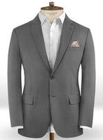Scabal Flat Gray Wool Jacket - StudioSuits
