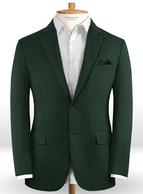 Scabal Forest Green Wool Suit - StudioSuits