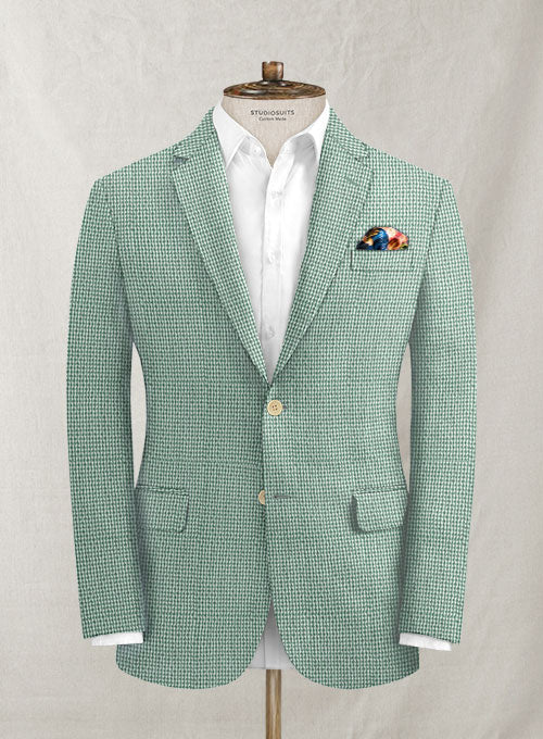 Scabal Gingham Sea Green Seersucker Suit - StudioSuits