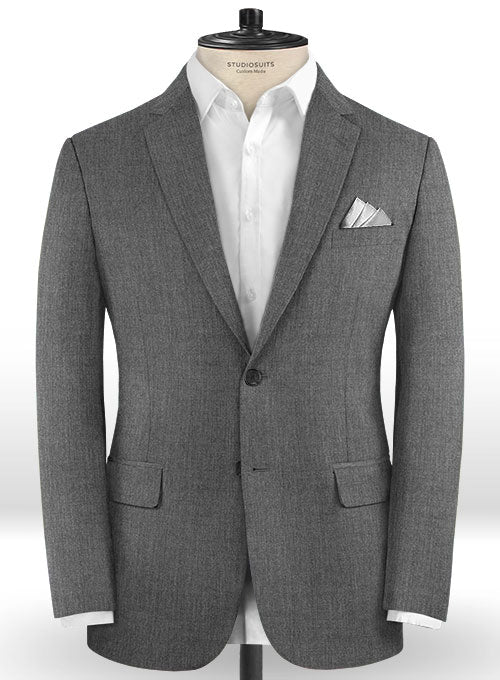 Scabal Graphite Gray Wool Jacket - StudioSuits