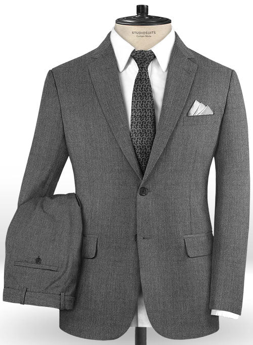 Scabal Graphite Gray Wool Suit - StudioSuits