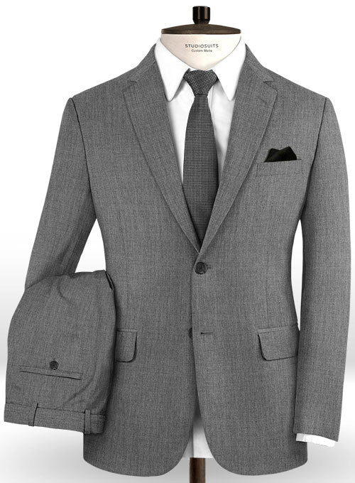 Scabal Grunge Gray Wool Suit - StudioSuits