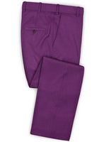 Scabal Hot Purple Wool Pants - StudioSuits