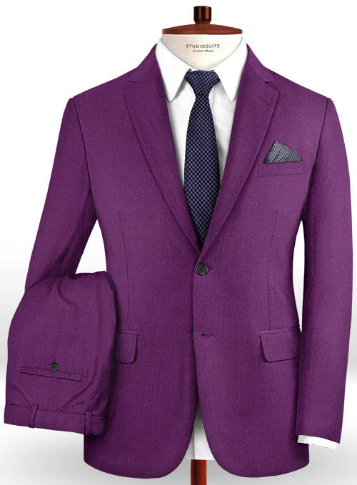 Scabal Hot Purple Wool Suit - StudioSuits