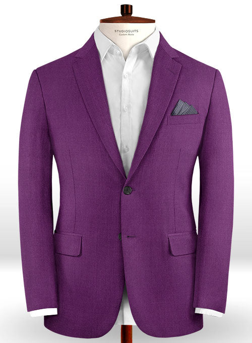 Scabal Hot Purple Wool Suit - StudioSuits
