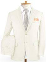 Scabal Ivory Wool Suit - StudioSuits