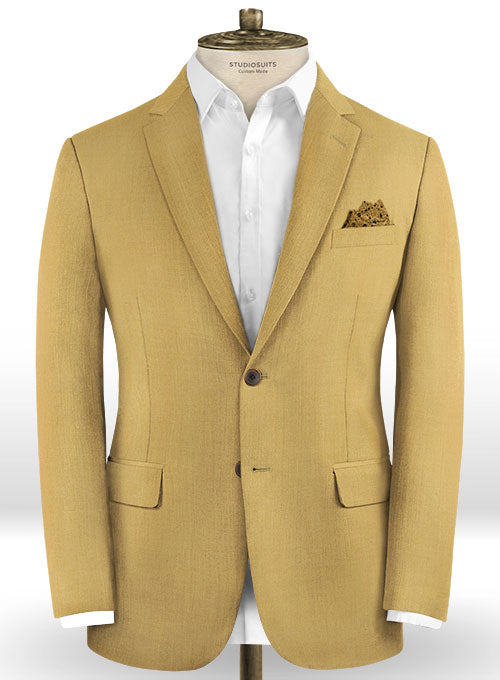 Scabal Khaki Wool Suit - StudioSuits
