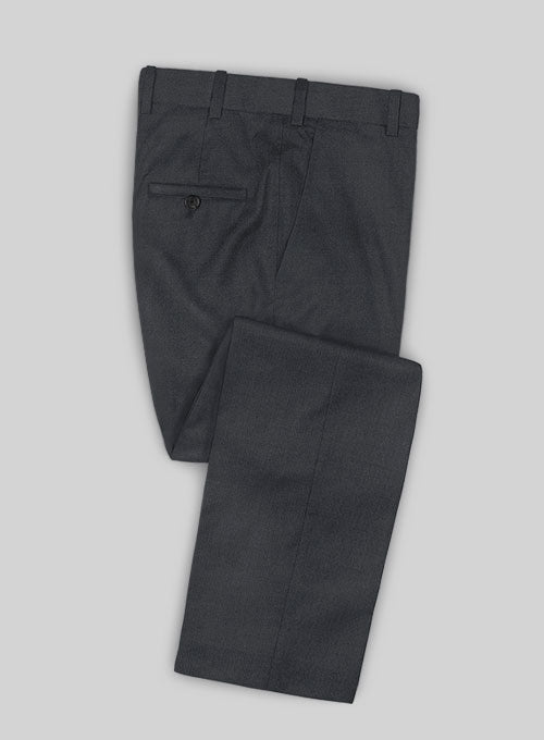 Scabal Lead Gray Wool Pants - StudioSuits