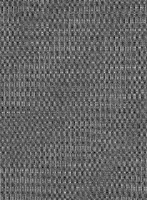 Scabal Lio Gray Stripe Wool Suit - StudioSuits