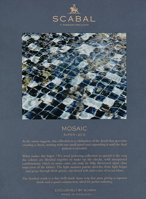 Scabal Mosaic Finito Iris Wool Pants - StudioSuits