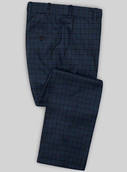 Scabal Mosaic Paggy Blue Wool Suit - StudioSuits