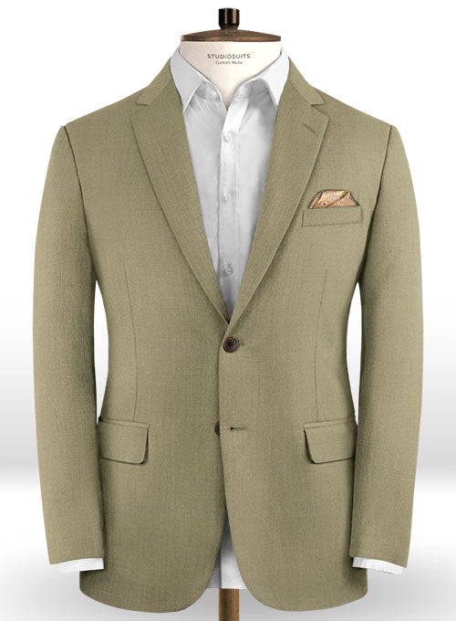 Scabal Moss Green Wool Jacket - StudioSuits