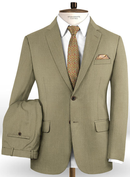 Scabal Moss Green Wool Suit - StudioSuits