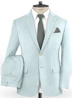 Scabal Pale Blue Wool Suit - StudioSuits