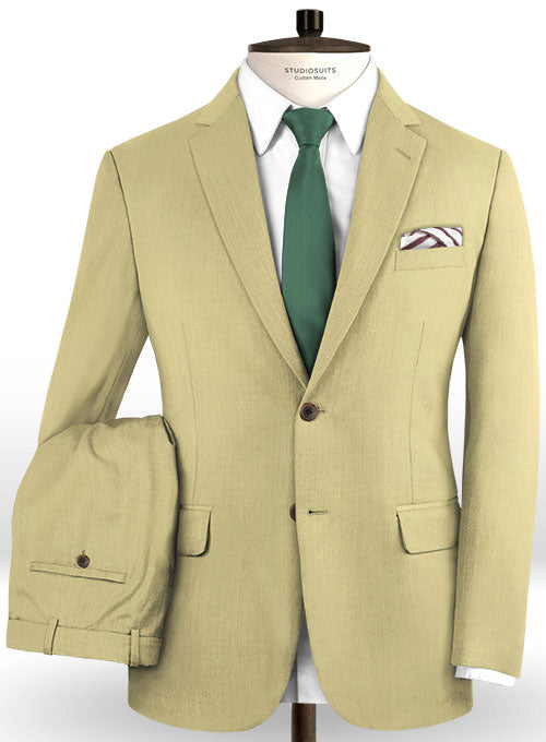 Scabal Pearl Khaki Wool Suit - StudioSuits