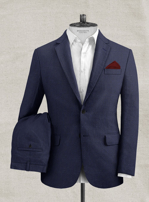 Scabal Polo Blue Seersucker Suit - StudioSuits