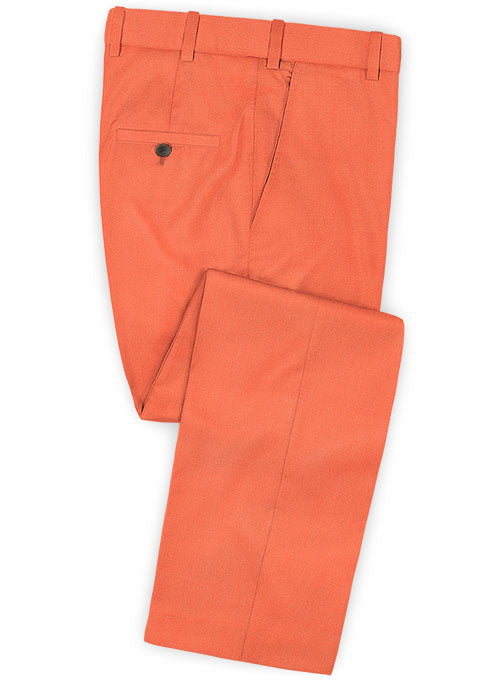 Scabal Portland Orange Wool Pants - StudioSuits