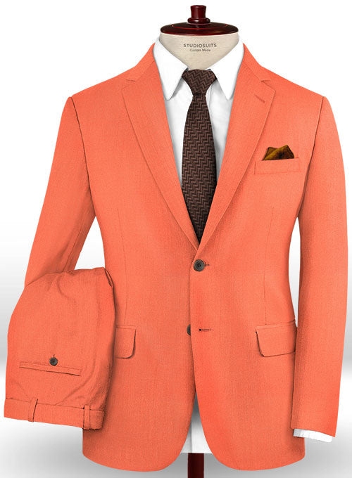 Scabal Portland Orange Wool Suit - StudioSuits