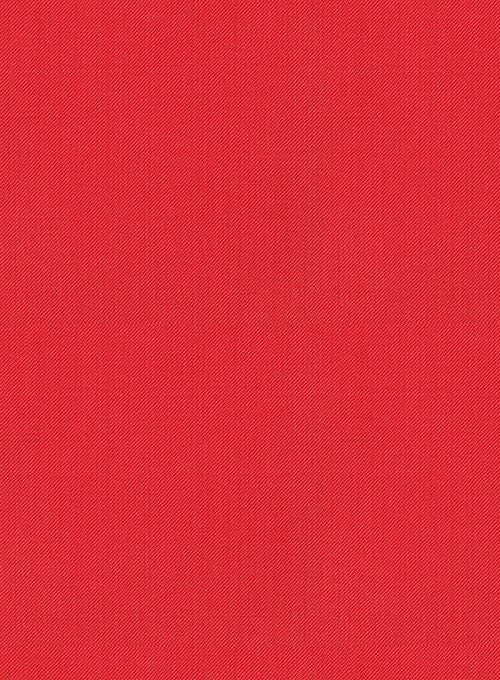 Scabal Scarlet Red Wool Pants - StudioSuits