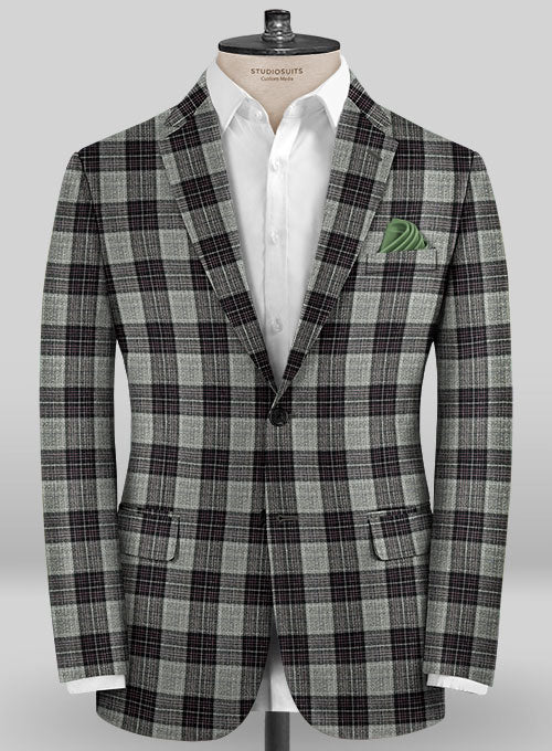 Scabal Taormina Doni Gray Wool Silk Linen Jacket - StudioSuits
