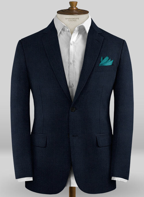 Scabal Taormina Isegli Deep Blue Wool Jacket - StudioSuits