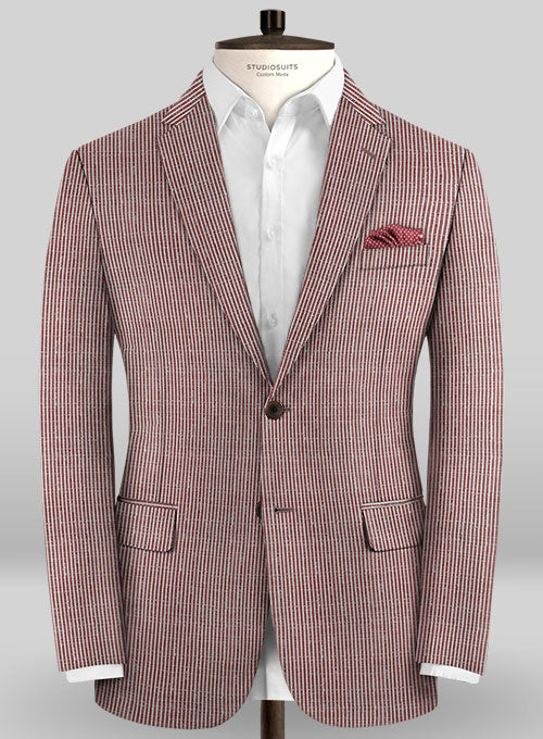 Scabal Taormina Lexi Red Wool Jacket - StudioSuits