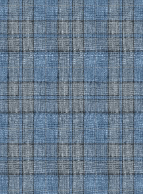 Scabal Taormina Lodi Blue Linen Jacket - StudioSuits