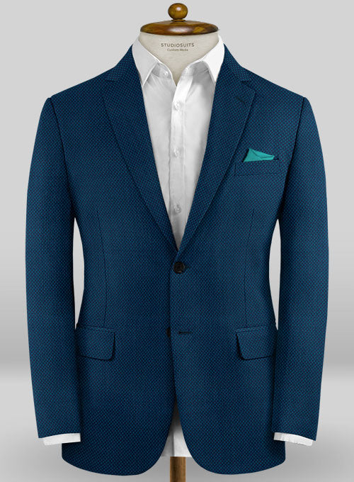 Scabal Taormina Cicco Yale Blue Wool Jacket - StudioSuits