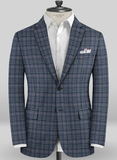 Scabal Taormina Pinni Blue Wool Silk Linen Jacket – StudioSuits
