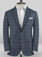 Scabal Taormina Pinni Blue Wool Silk Linen Jacket - StudioSuits