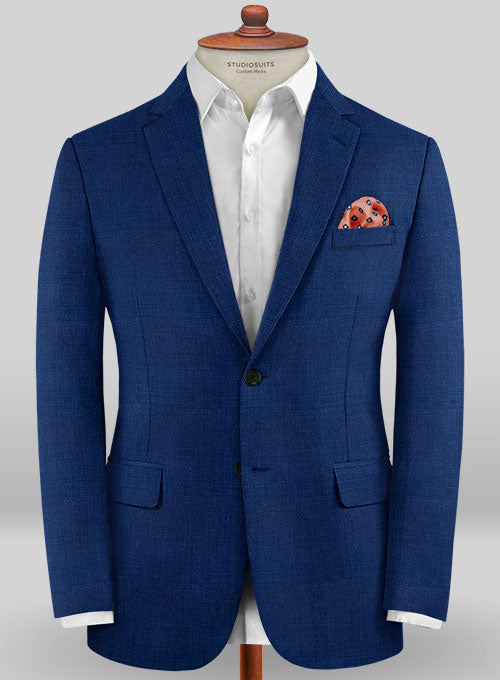 Scabal Taormina Polazo Blue Wool Jacket - StudioSuits