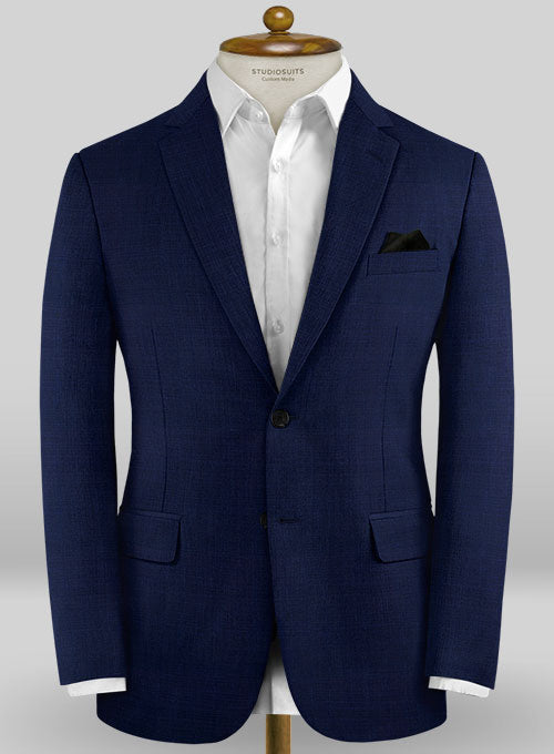 Scabal Taormina Senzo Navy Blue Wool Jacket - StudioSuits