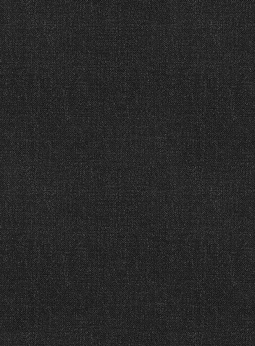 Scabal Worsted Dark Charcoal Wool Jacket - StudioSuits