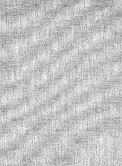 Scabal Worsted Light Gray Wool Pants - StudioSuits