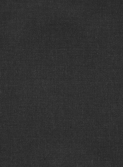 Scabal Worsted Charcoal Wool Jacket - StudioSuits