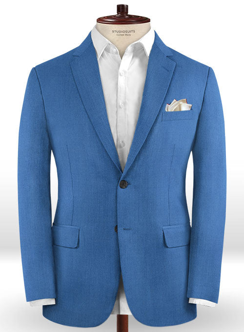 Scabal Yale Blue Wool Jacket - StudioSuits